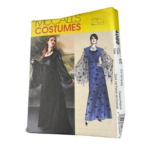 McCalls 4089 Sewing Pattern Sizes 14-16-20 EE  Gothic Vampire Queen Witch UNCUT